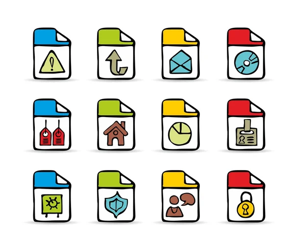 Drawn interest icons — Stock Vector