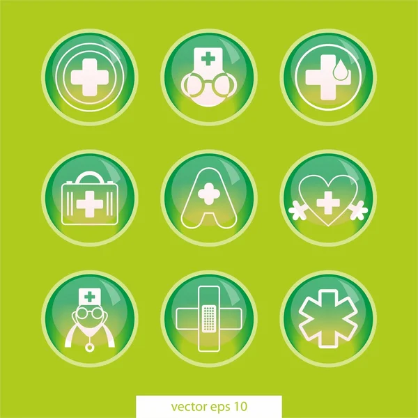 Medical icons transparent — Stock Vector
