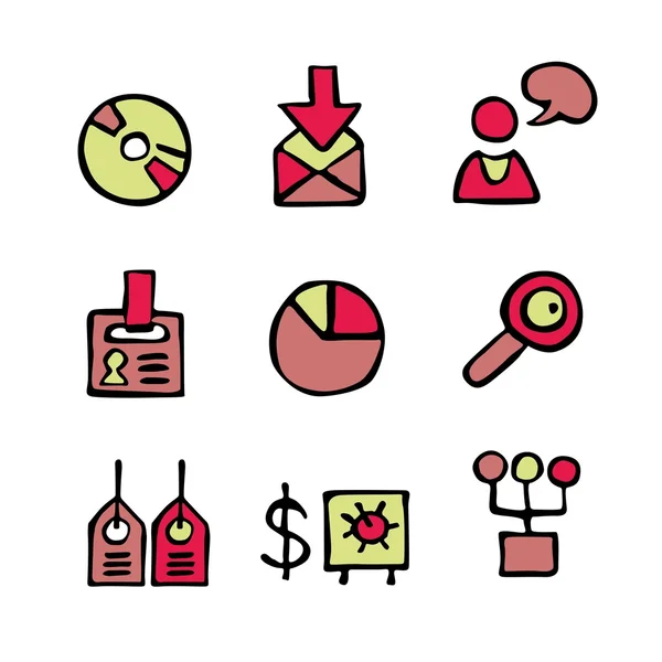 Painted icons — Stock Vector