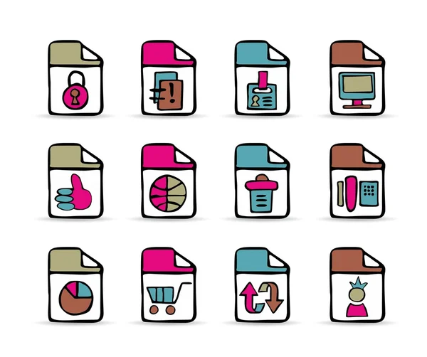Painted square icons — Stock Vector