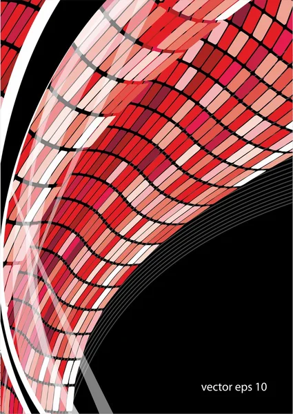 ハード赤い垂直波 — ストックベクタ