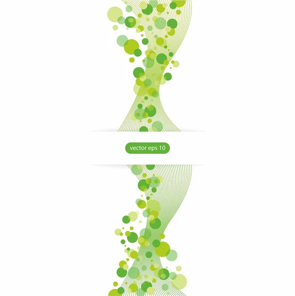 天然绿色垂直波 — 图库矢量图片
