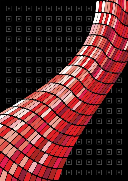 Червона хвиля на чорному тлі — стоковий вектор