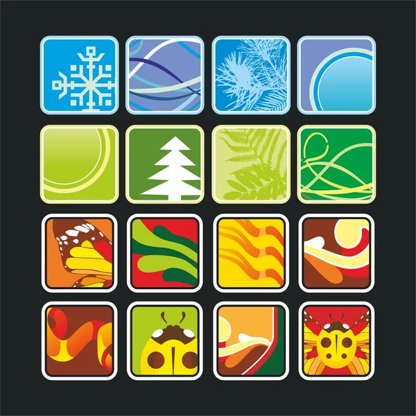 Vector environmental icons — Stock Vector