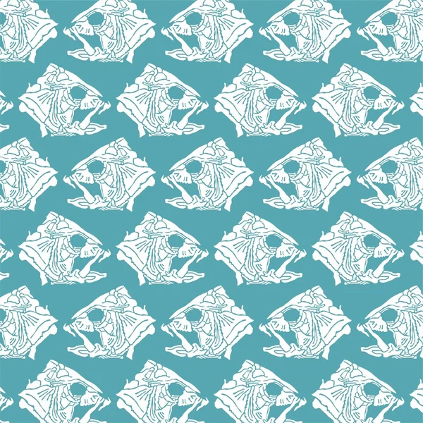 Texture avec les têtes de poisson — Image vectorielle