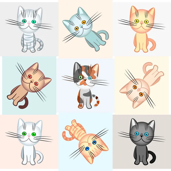 Fondo vectorial sobre un tema de gato — Archivo Imágenes Vectoriales