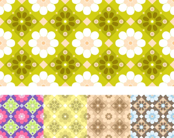 Vecteur motif floral sans couture — Image vectorielle