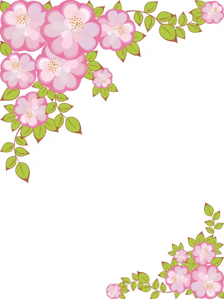Vector frame with floral pattern