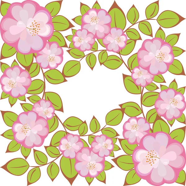 Vector square flower pattern — Stock Vector