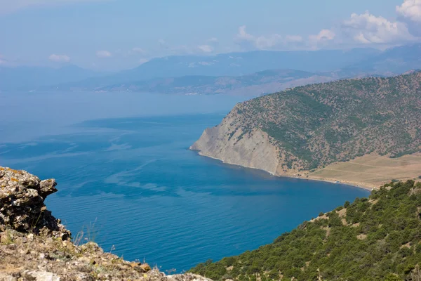 Montagnes de Crimée et mer Noire — Photo
