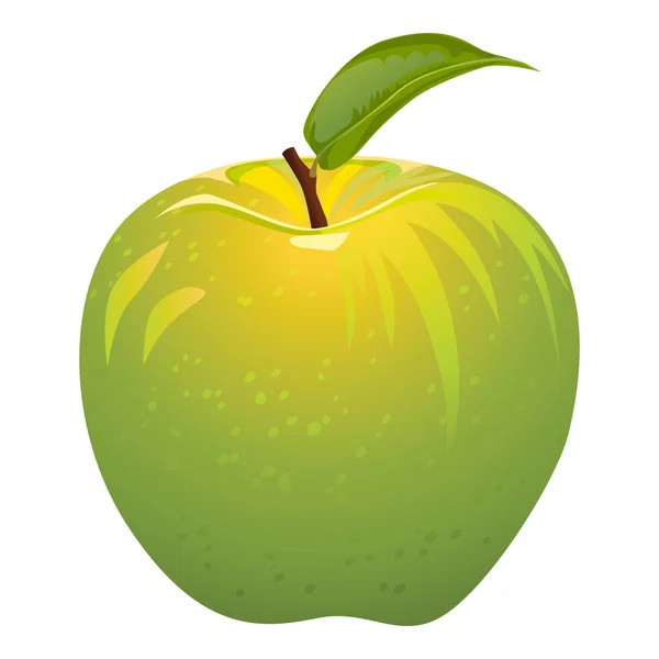 Sulu yeşil elma — Stok Vektör