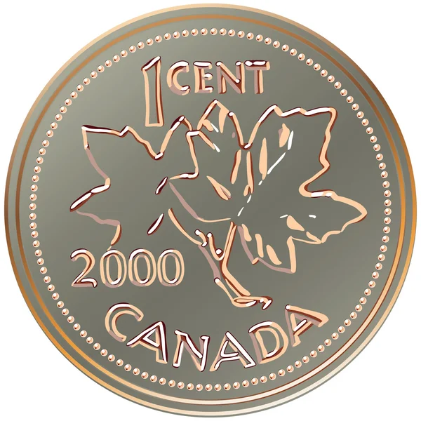 Vektor pengar cent Kanada — Stock vektor