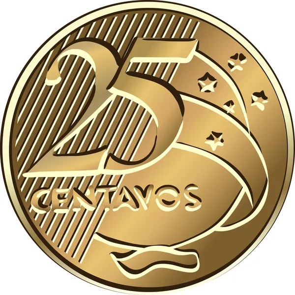 Wektor brazylijski centavos oraz monety dwadzieścia pięć — Wektor stockowy