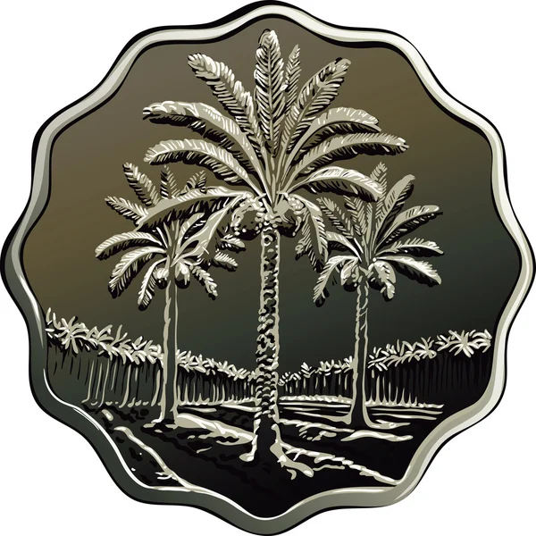 Vector Iraqi coin — Stock Vector