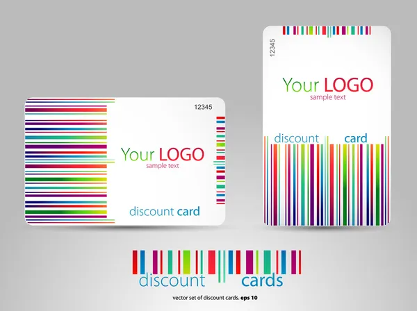 Set of discount cards — Stock Vector