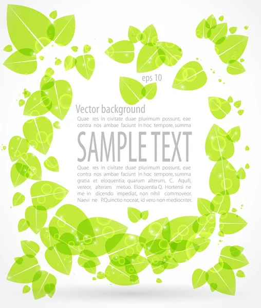 Background with leaves. — Stock Vector