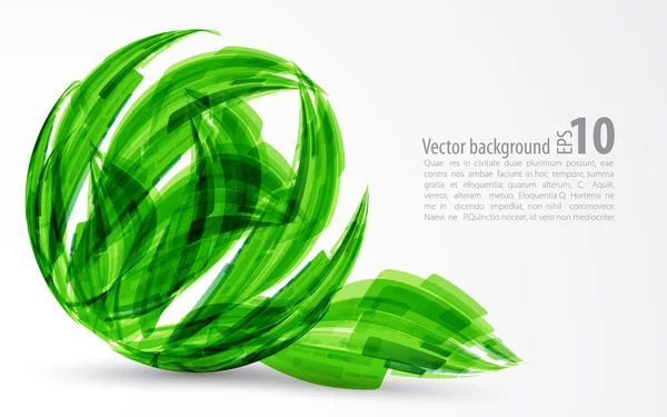 Abstract background. green sphere. — Stock Vector