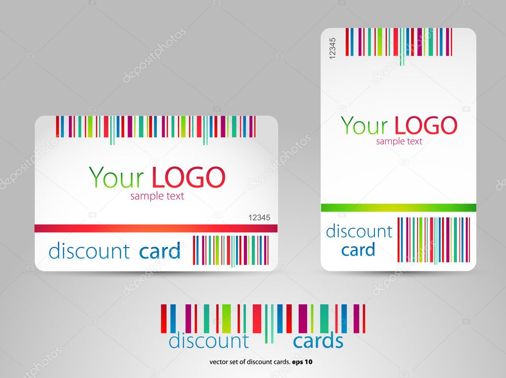 Set of discount cards