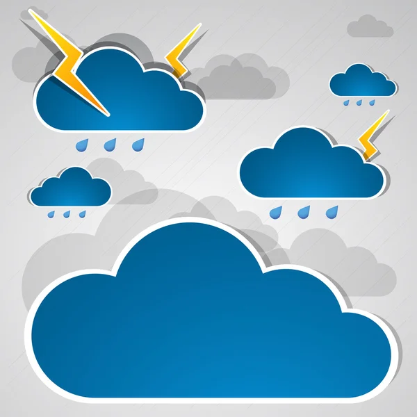Bad weather background. sky with clouds and lightnings — Stock Photo, Image