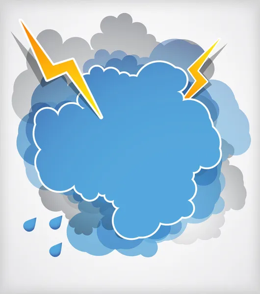 Thundercloud with lightning — Stock Photo, Image