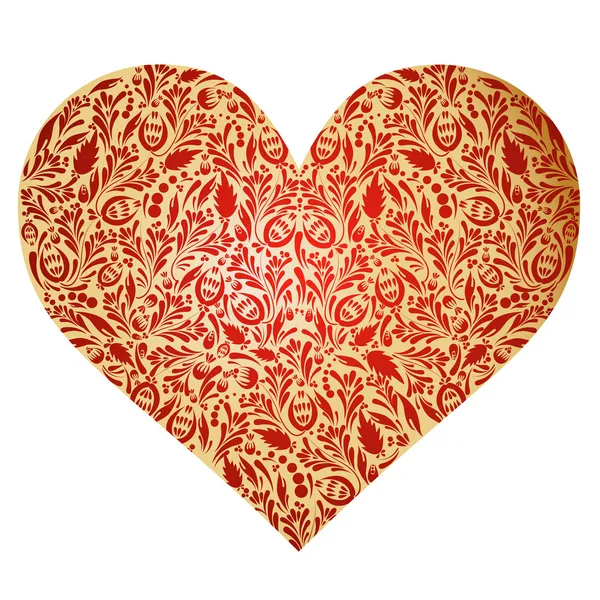 Coração padrão vermelho — Fotografia de Stock