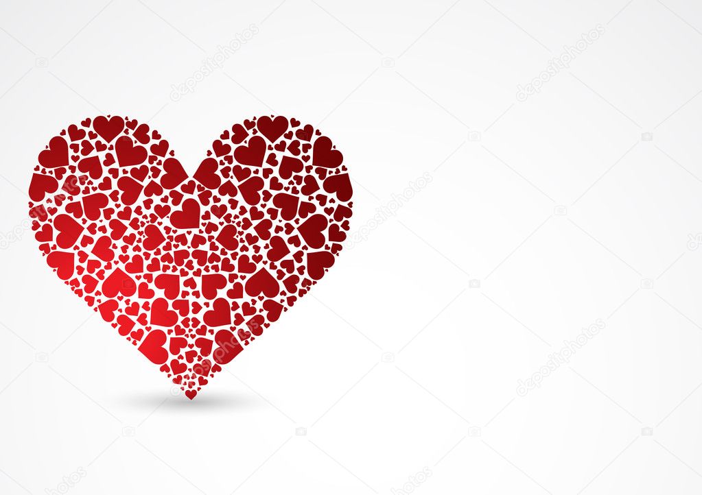 Red pattern heart