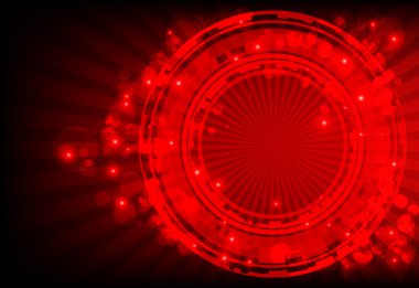 Red abstract background with glowing lights. clipart