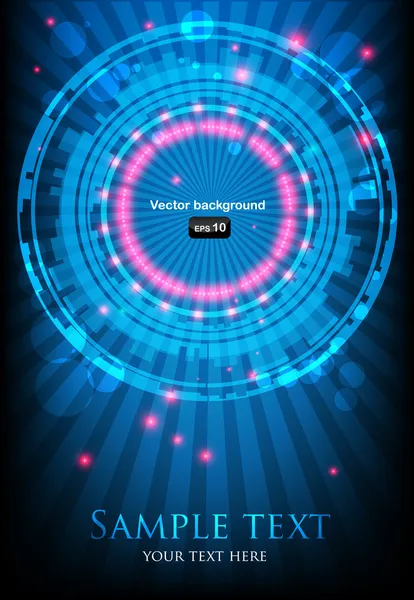 Blue abstract background with glowing lights. — Stock Vector