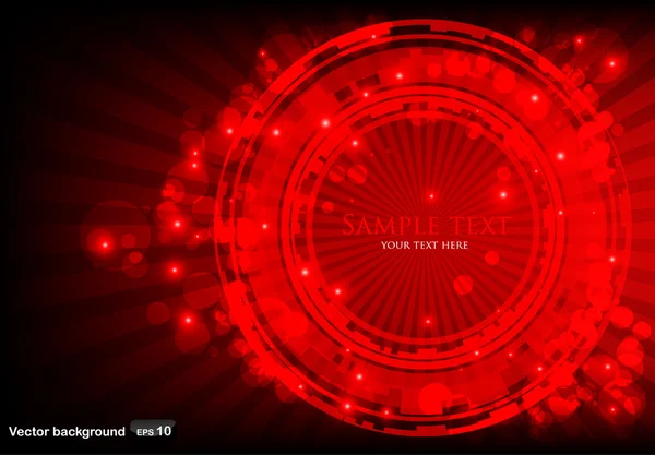 Red abstract background with glowing lights. — Stock Vector