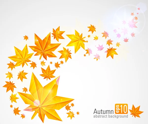 秋季背景与发光灯 — 图库矢量图片
