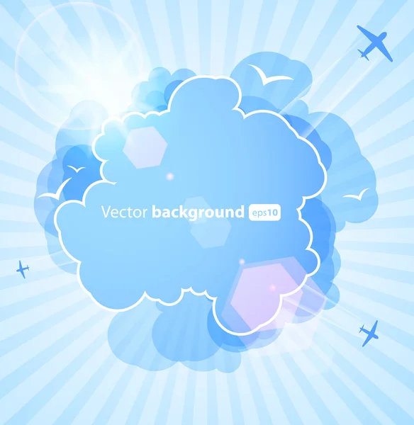 Hintergrund mit einer abstrakten Wolke — Stockvektor