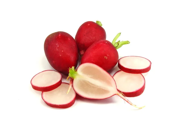 Fresh radishes on white background — Stock Photo, Image