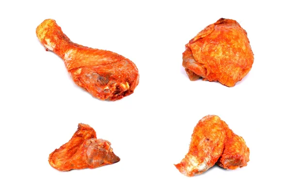 Pata de pollo marinada, ala y pechuga —  Fotos de Stock