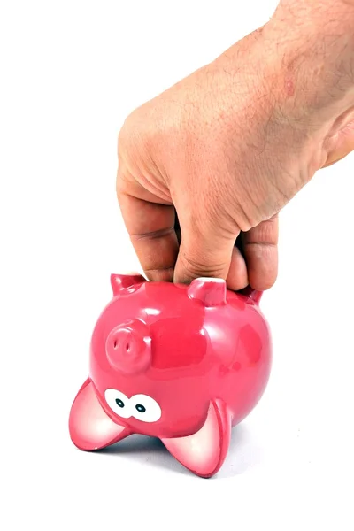 Raiding the piggy bank — Stock Photo, Image