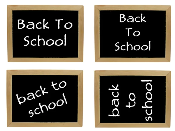 4 okul blackboard işaretleri için — Stok fotoğraf
