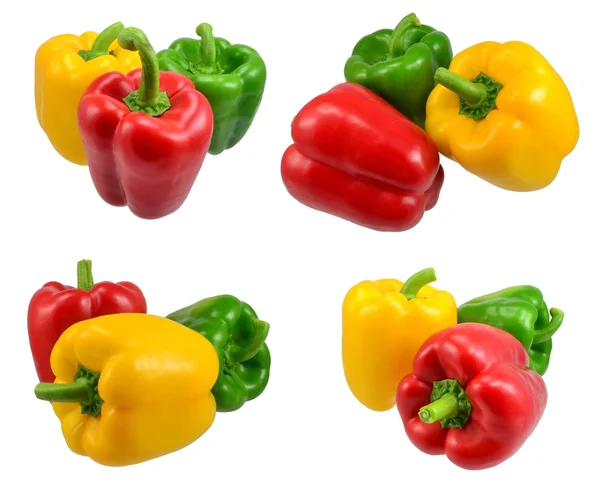 Kolekce červený Zvonek zelený & žluté papriky — Stock fotografie