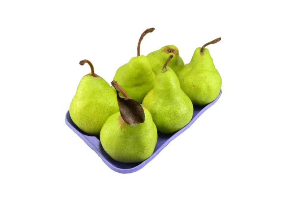 Pears in retail packaging — Stock Photo, Image