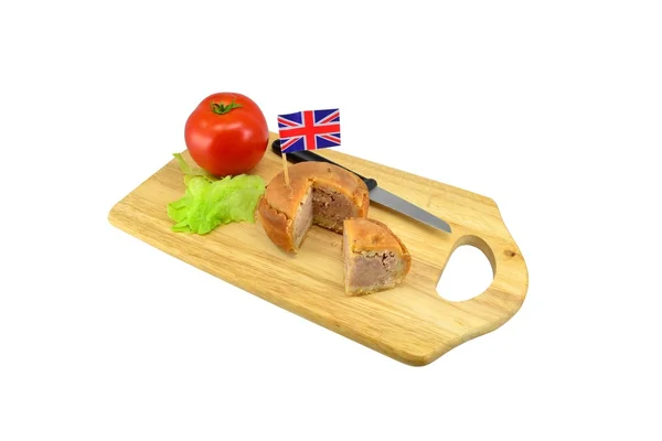 Snack británico de pastel de cerdo — Foto de Stock