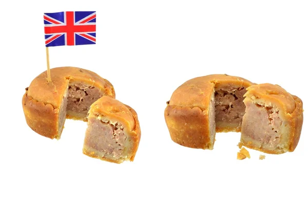Traditionele Britse pork pie — Stockfoto