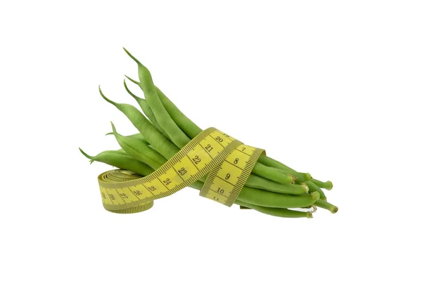 Frische grüne Bohnen als Ernährungskonzept — Stockfoto