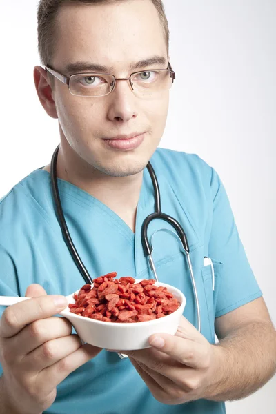 Doctor recommandation wolfberry — Stock Photo, Image