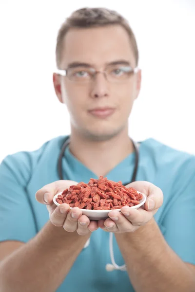 Doctor recommandation wolfberry — Stock Photo, Image