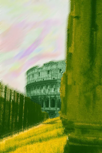 Róma. Colosseum. absztrakt fénykép — Stock Fotó