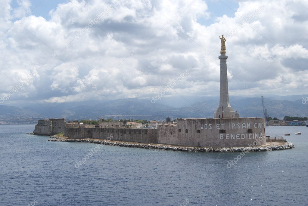 The entrance of port of Messina in Sicily