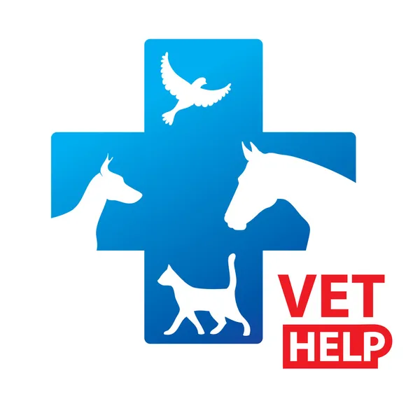 Yardım-veteriner — Stok Vektör