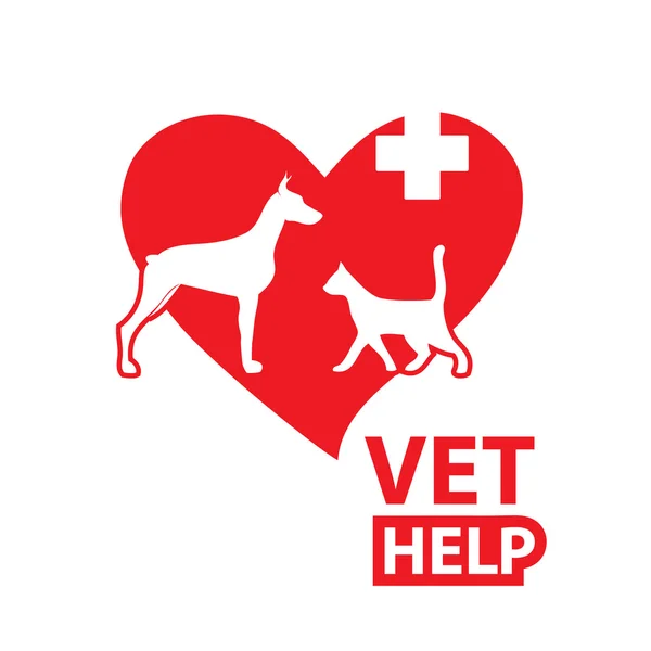 Ayuda veterinaria — Vector de stock