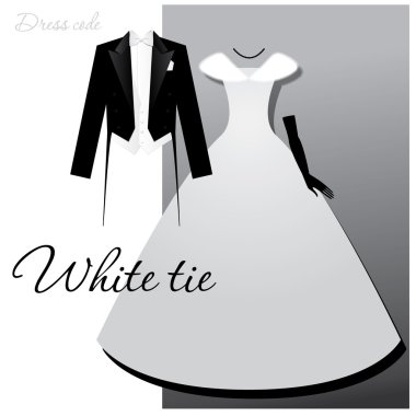 White-tie clipart