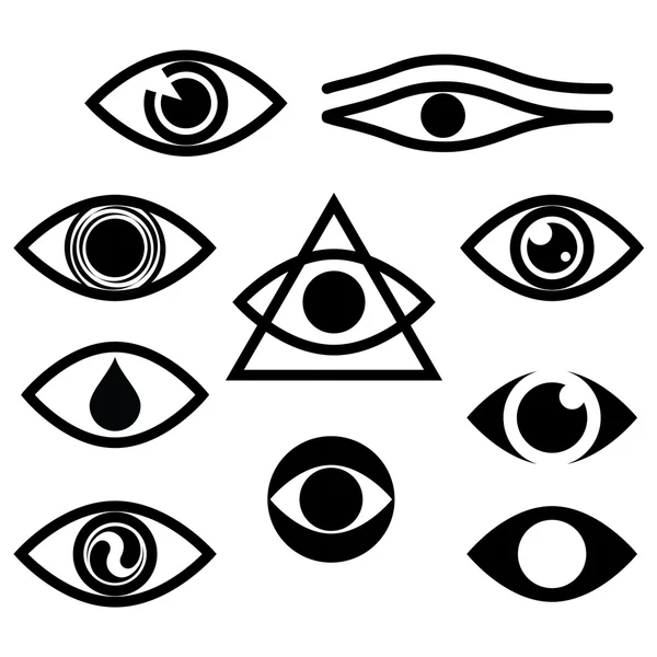 Ojo. Juego de caracteres - ojos — Archivo Imágenes Vectoriales