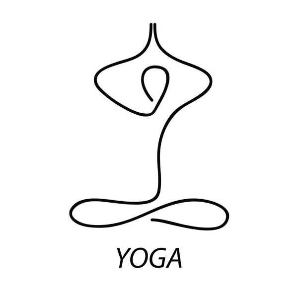 Yoga - signo . — Vector de stock