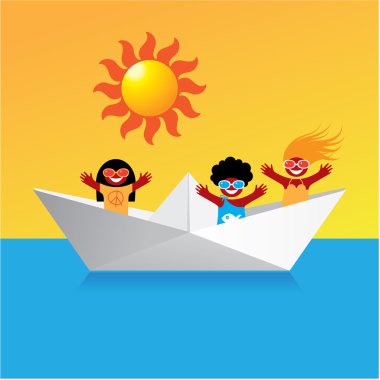 Happy-boat clipart